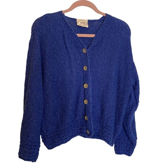 Carraig Donn‎ Sweater Womens Medium Blue Cable Knit...